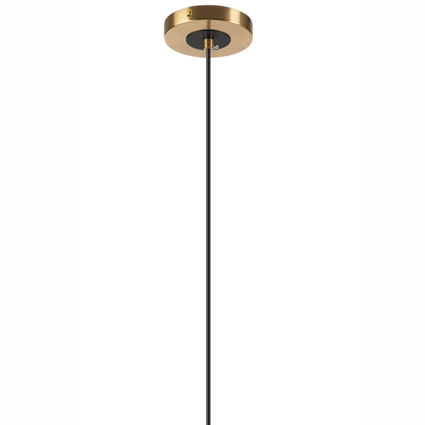 Ljuskrona med textilsladd ROLLO 3xG9/5W/230V guld/rökig beige