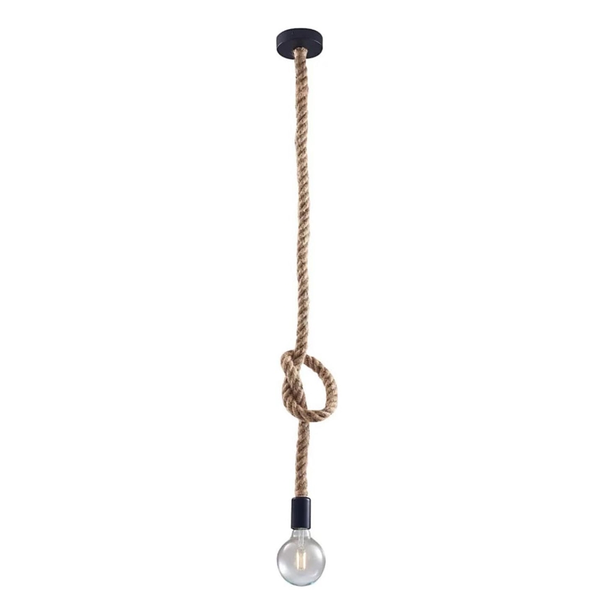 Ljuskrona med textilsladd ROPE 1xE27/12W/230V