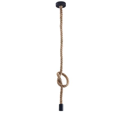 Ljuskrona med textilsladd ROPE 1xE27/12W/230V