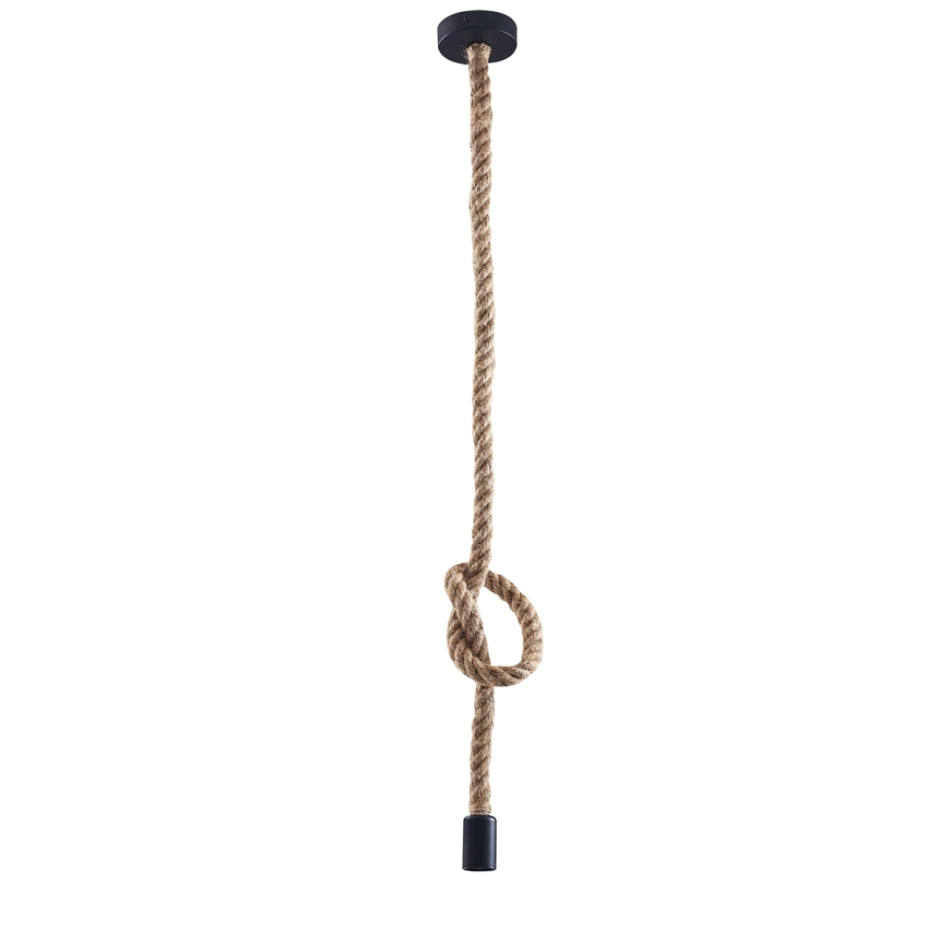 Ljuskrona med textilsladd ROPE 1xE27/12W/230V