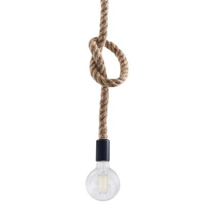 Ljuskrona med textilsladd ROPE 1xE27/12W/230V