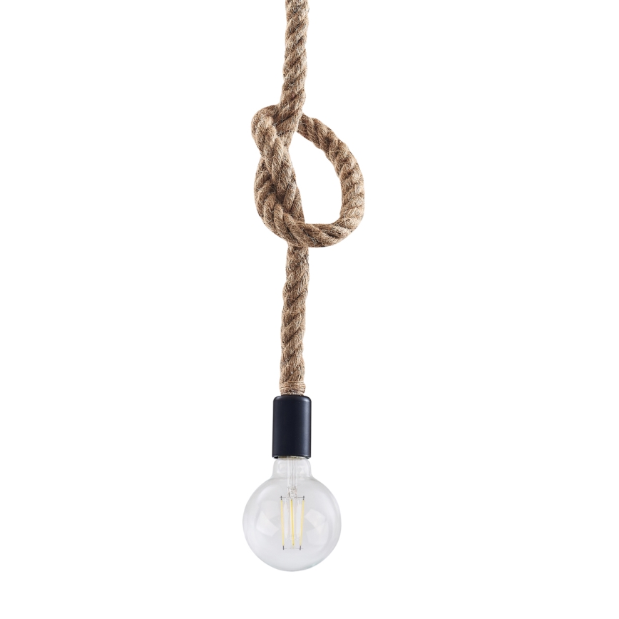 Ljuskrona med textilsladd ROPE 1xE27/12W/230V