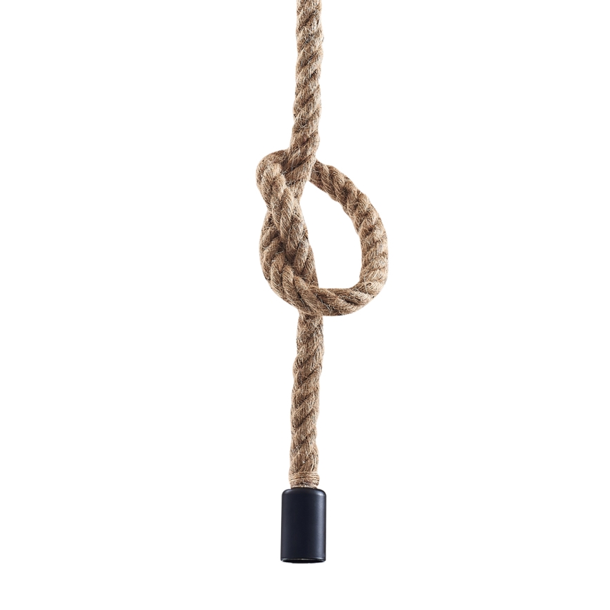 Ljuskrona med textilsladd ROPE 1xE27/12W/230V