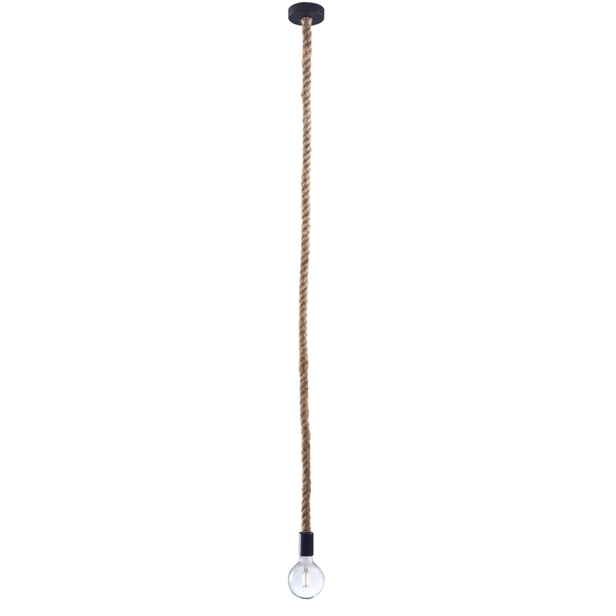 Ljuskrona med textilsladd ROPE 1xE27/12W/230V