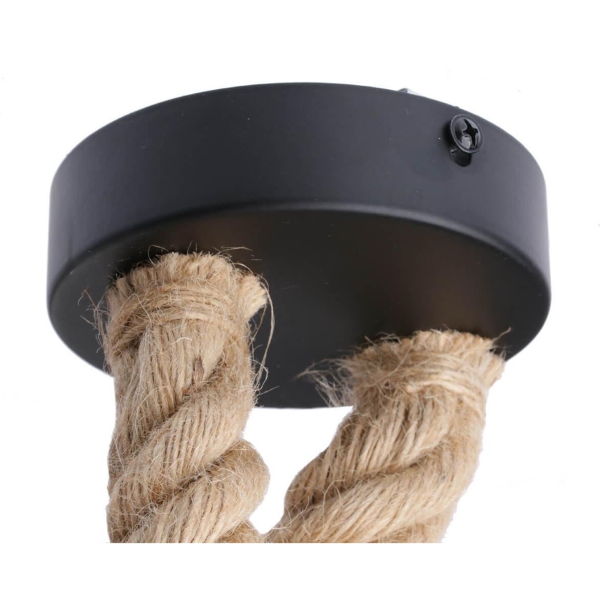 Ljuskrona med textilsladd ROPE 2xE27/12W/230V