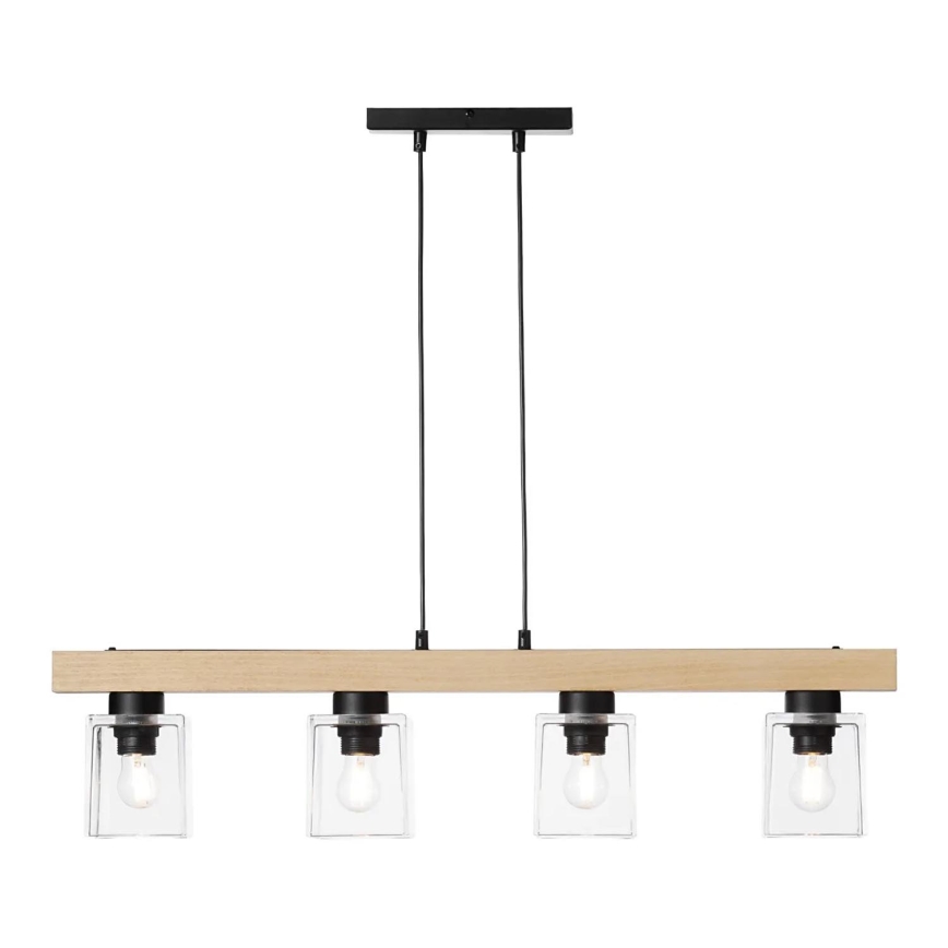 Ljuskrona med textilsladd RUSTIC RADIANCE 4xE27/60W/230V