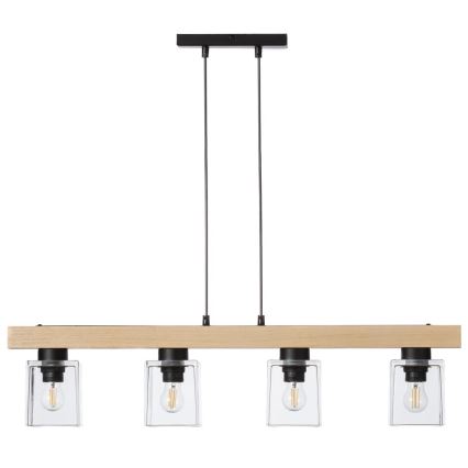 Ljuskrona med textilsladd RUSTIC RADIANCE 4xE27/60W/230V