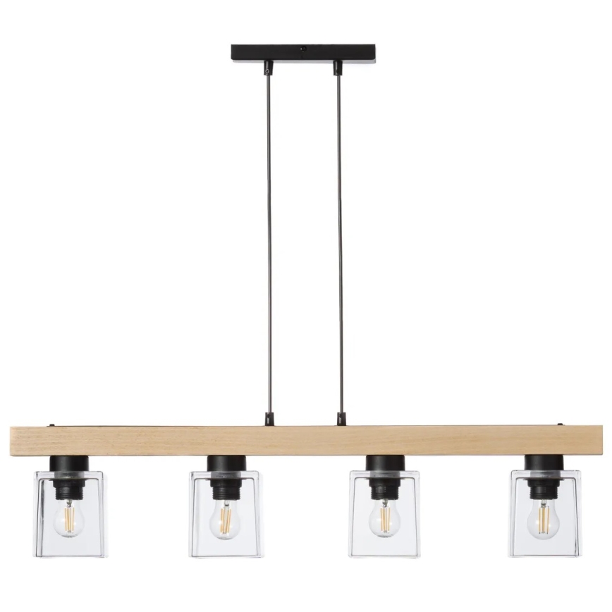 Ljuskrona med textilsladd RUSTIC RADIANCE 4xE27/60W/230V
