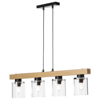 Ljuskrona med textilsladd RUSTIC RADIANCE 4xE27/60W/230V