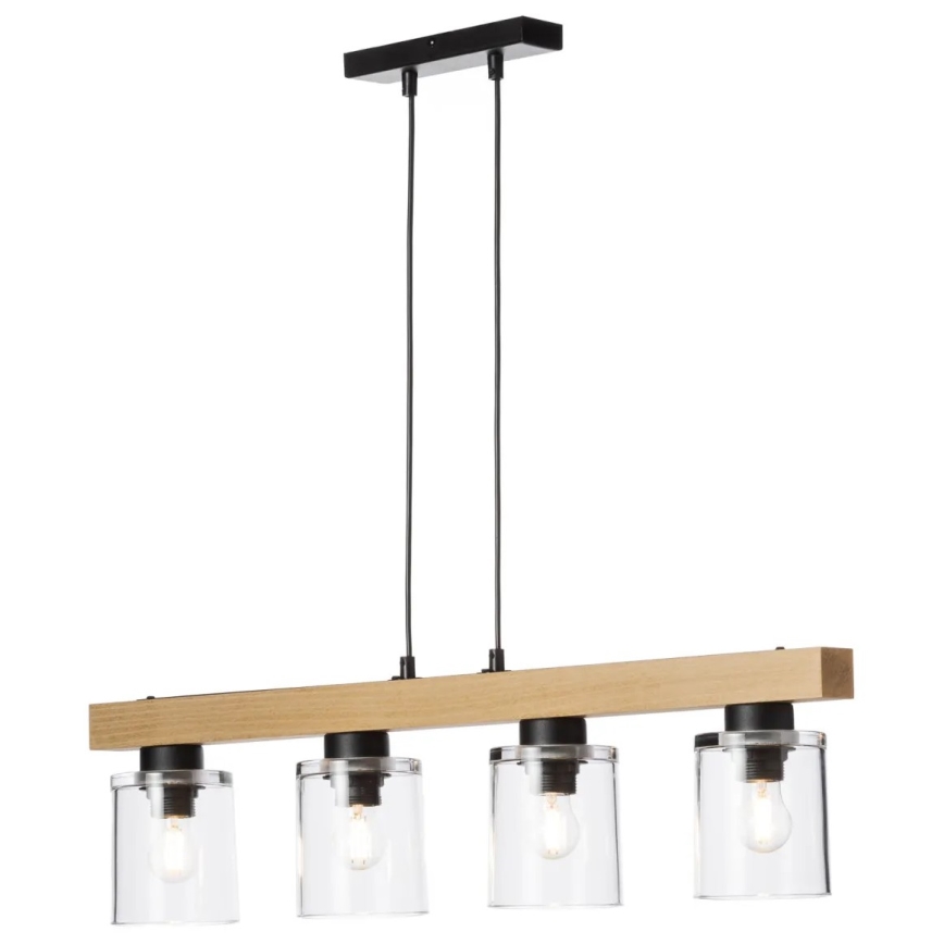 Ljuskrona med textilsladd RUSTIC RADIANCE 4xE27/60W/230V
