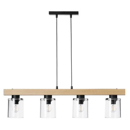 Ljuskrona med textilsladd RUSTIC RADIANCE 4xE27/60W/230V