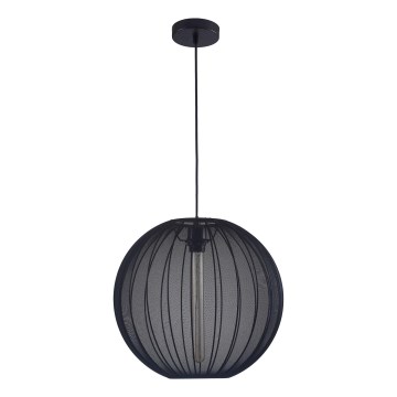 Ljuskrona med textilsladd SENSAI 1xE27/20W/230V diameter 40 cm svart