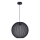 Ljuskrona med textilsladd SENSAI 1xE27/20W/230V diameter 40 cm svart