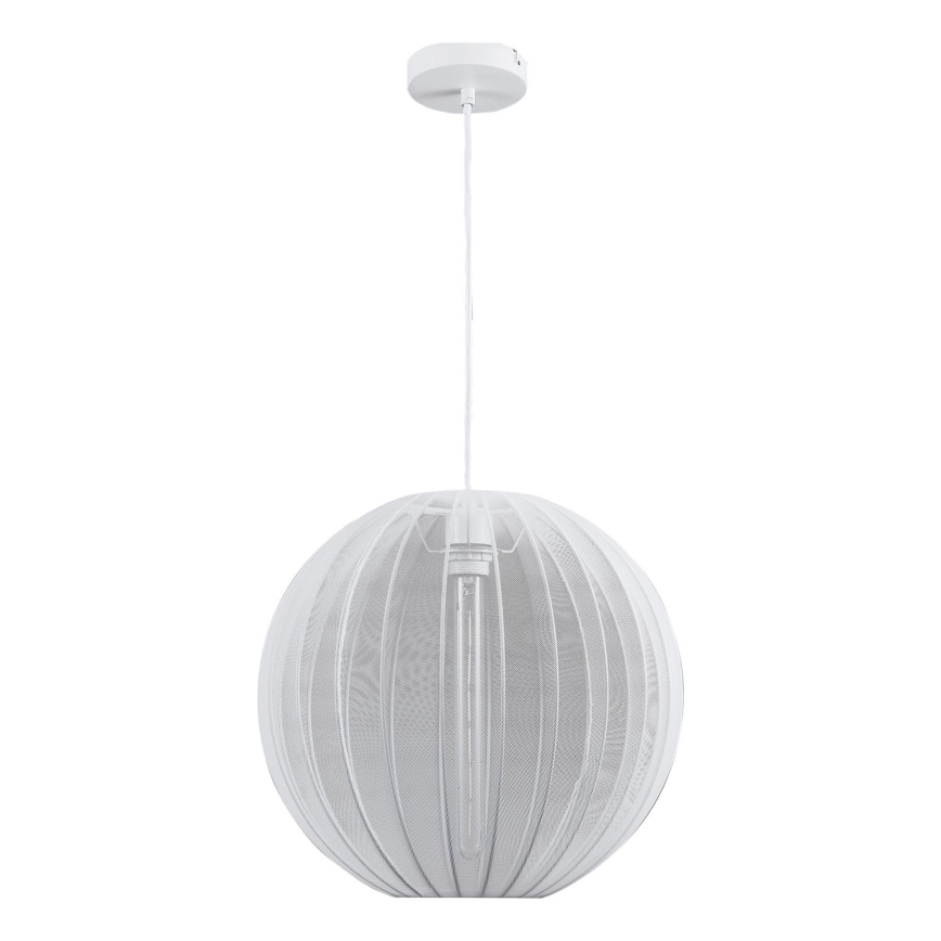 Ljuskrona med textilsladd SENSAI 1xE27/20W/230V diameter 40 cm vit