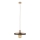 Ljuskrona med textilsladd SILA 1xE27/15W/230V diameter 30 cm brun/beige