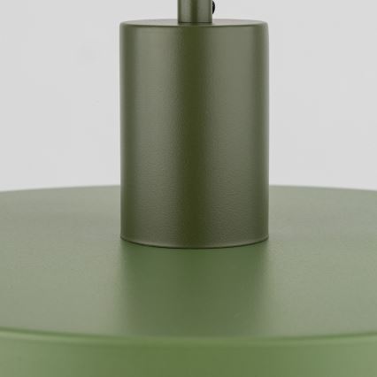 Ljuskrona med textilsladd SILA 1xE27/15W/230V diameter 30 cm grön