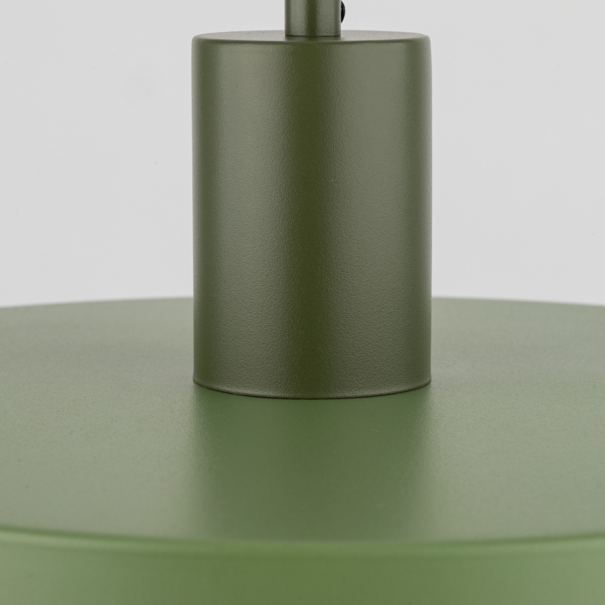 Ljuskrona med textilsladd SILA 1xE27/15W/230V diameter 30 cm grön