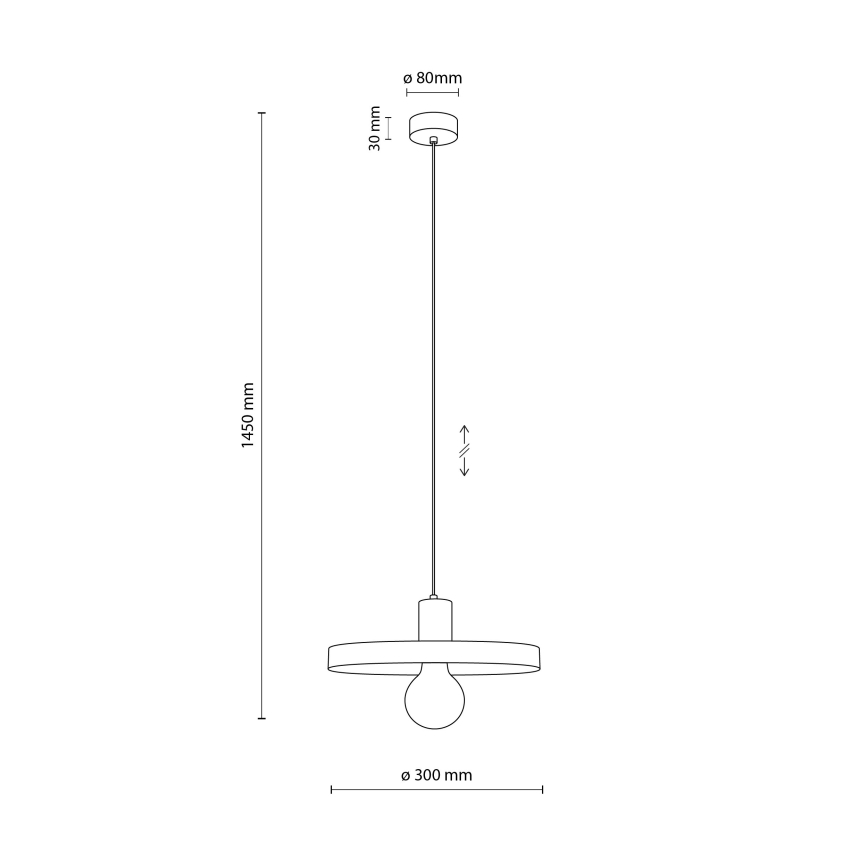Ljuskrona med textilsladd SILA 1xE27/15W/230V diameter 30 cm grön