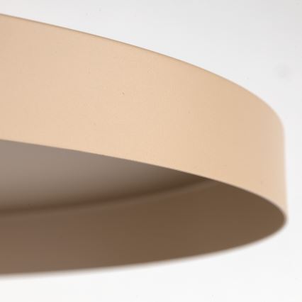 Ljuskrona med textilsladd SILA 1xE27/15W/230V diameter 40 cm beige/tegelsten