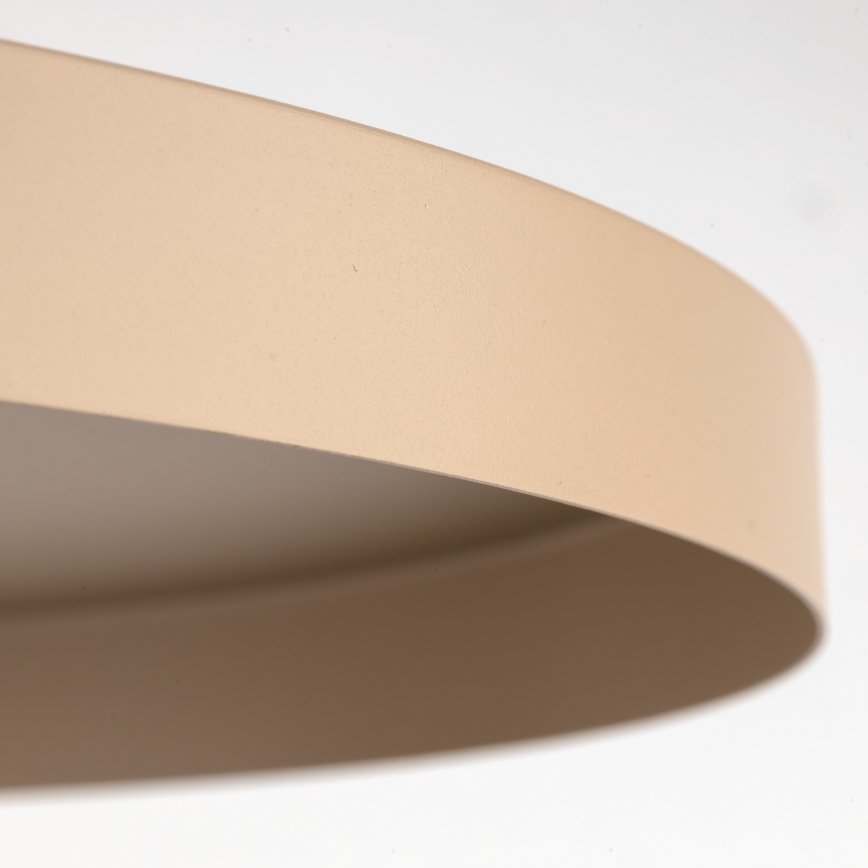 Ljuskrona med textilsladd SILA 1xE27/15W/230V diameter 40 cm beige/tegelsten