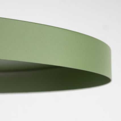 Ljuskrona med textilsladd SILA 1xE27/15W/230V diameter 40 cm grön