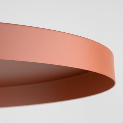 Ljuskrona med textilsladd SILA 1xE27/15W/230V diameter 40 cm tegelsten/grön