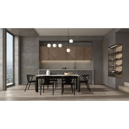 Ljuskrona med textilsladd SILIA 5xG9/12W/230V svart