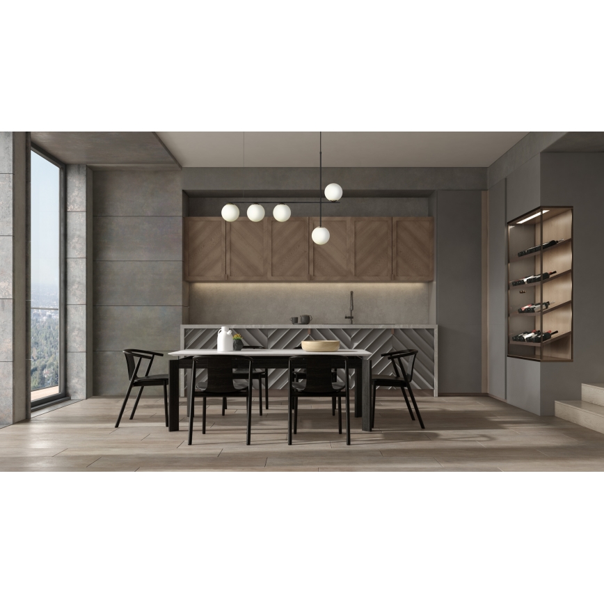 Ljuskrona med textilsladd SILIA 5xG9/12W/230V svart