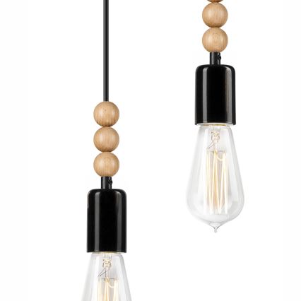 Ljuskrona med textilsladd SIMON 5xE27/60W/230V - FSC certifierade