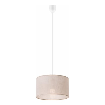 Ljuskrona med textilsladd SIRJA 1xE27/60W/230V beige