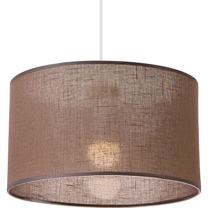 Ljuskrona med textilsladd SIRJA 1xE27/60W/230V brun