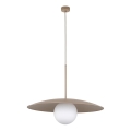 Ljuskrona med textilsladd SLATE 1xE27/15W/230V diameter 65 cm beige