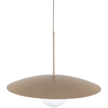 Ljuskrona med textilsladd SLATE 1xE27/15W/230V diameter 65 cm beige