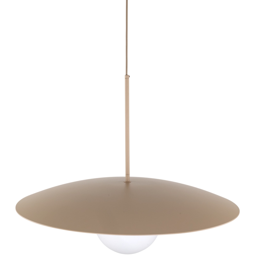 Ljuskrona med textilsladd SLATE 1xE27/15W/230V diameter 65 cm beige
