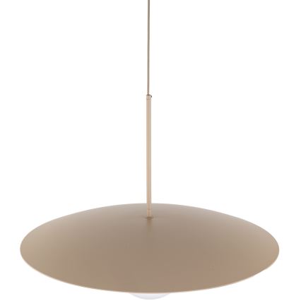Ljuskrona med textilsladd SLATE 1xE27/15W/230V diameter 65 cm beige