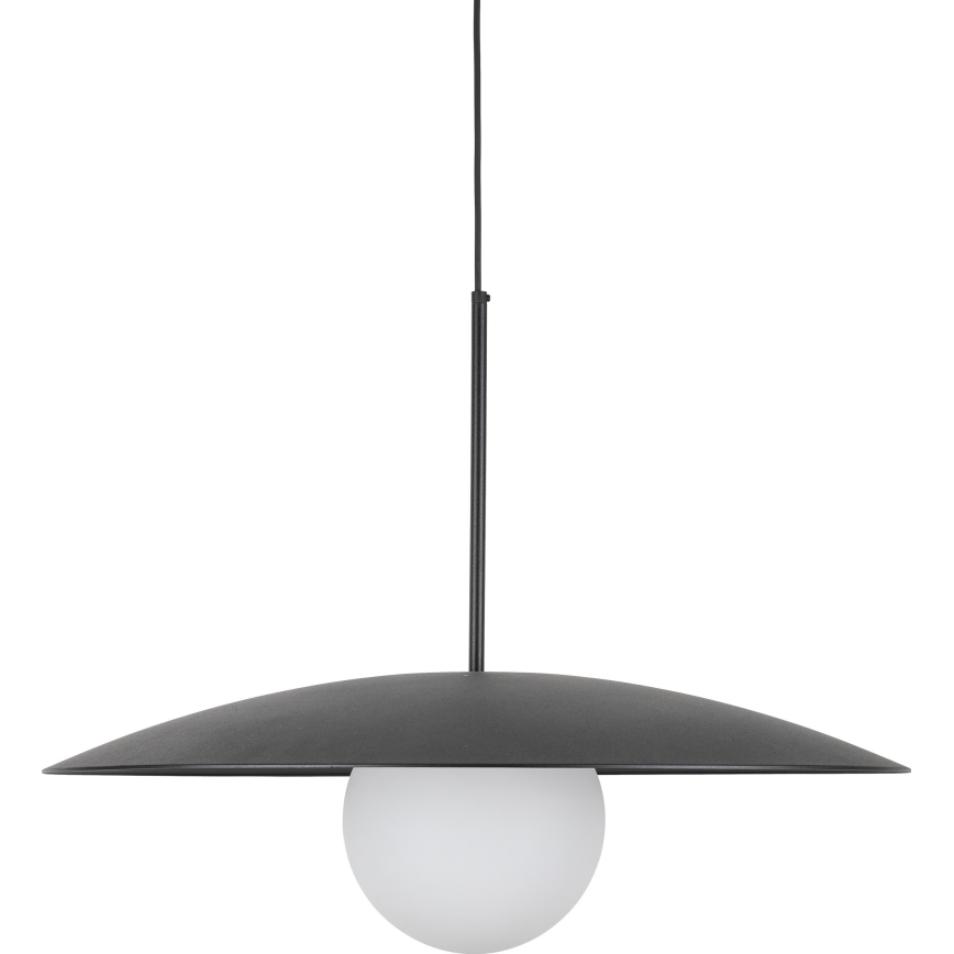 Ljuskrona med textilsladd SLATE 1xE27/15W/230V diameter 65 cm svart