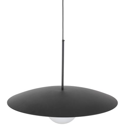 Ljuskrona med textilsladd SLATE 1xE27/15W/230V diameter 65 cm svart