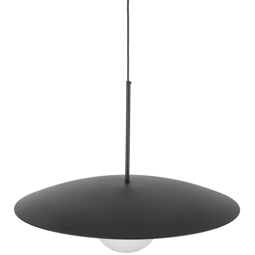 Ljuskrona med textilsladd SLATE 1xE27/15W/230V diameter 65 cm svart