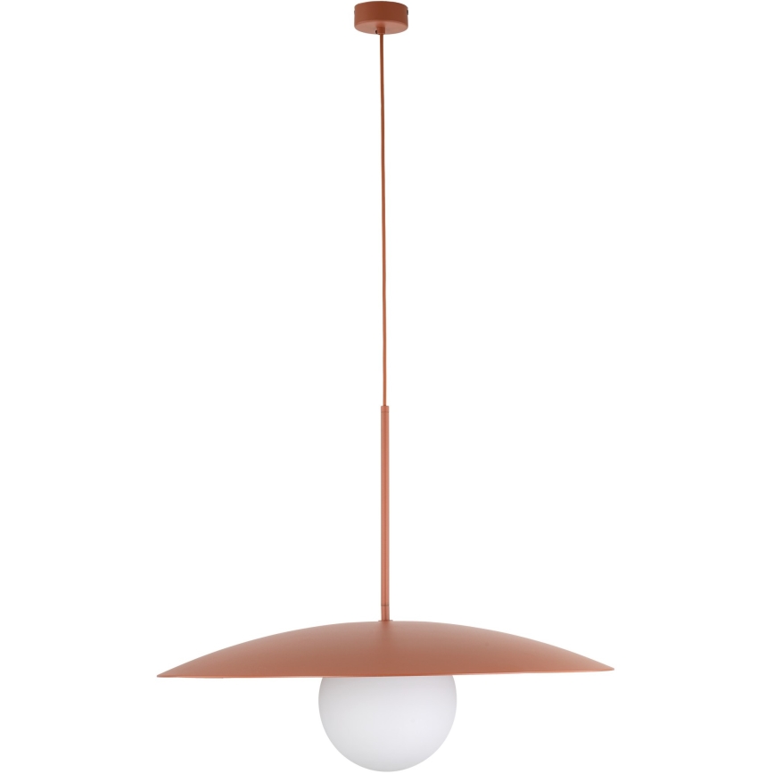 Ljuskrona med textilsladd SLATE 1xE27/15W/230V diameter 65 cm tegelsten
