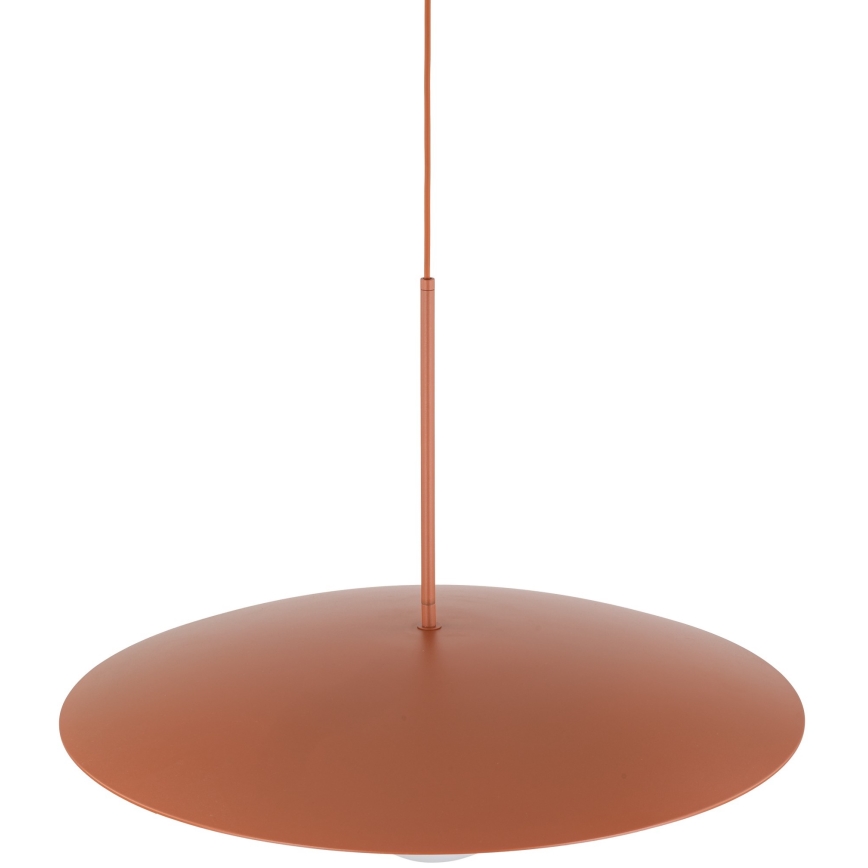 Ljuskrona med textilsladd SLATE 1xE27/15W/230V diameter 65 cm tegelsten