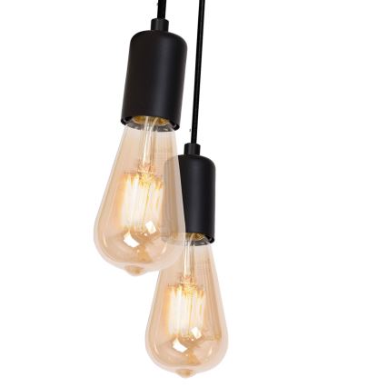Ljuskrona med textilsladd SPINDEL 5xE27/60W/230V spindel
