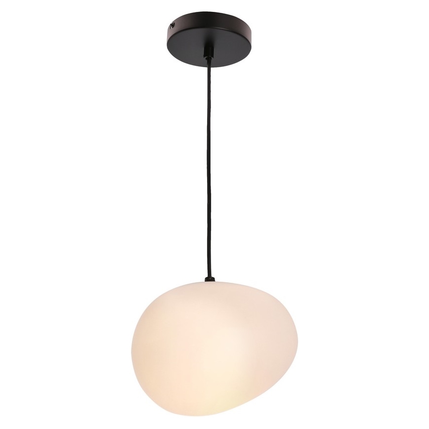 Ljuskrona med textilsladd STONES 1xE27/40W/230V diameter 20 cm