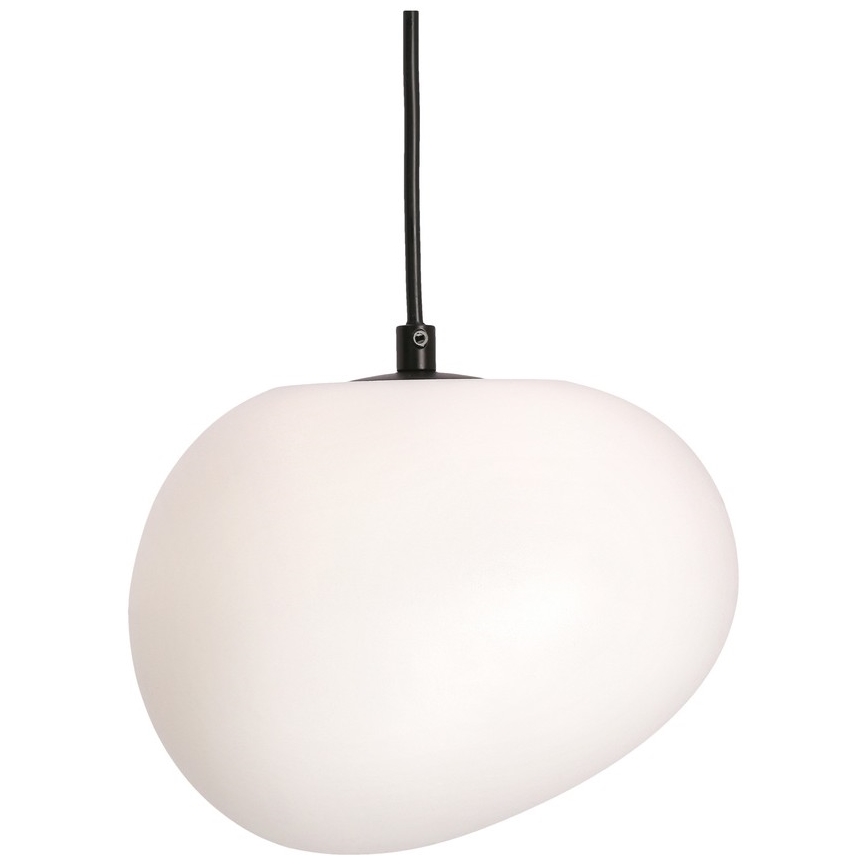 Ljuskrona med textilsladd STONES 1xE27/40W/230V diameter 20 cm