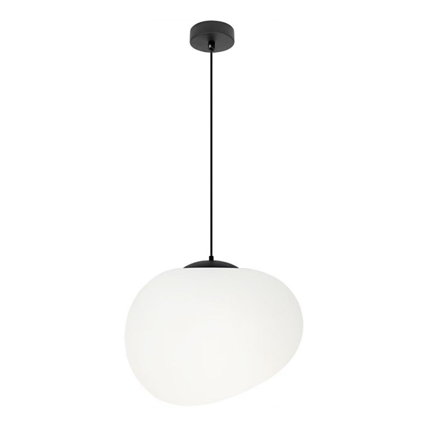 Ljuskrona med textilsladd STONES 1xE27/40W/230V diameter 25 cm