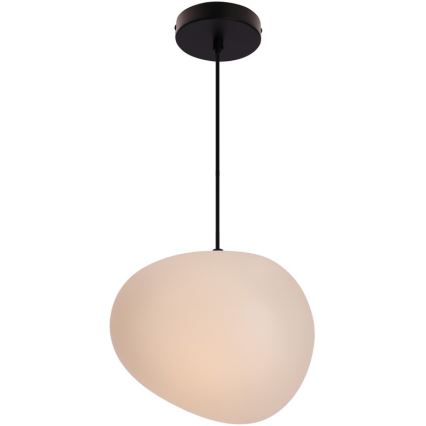 Ljuskrona med textilsladd STONES 1xE27/40W/230V diameter 25 cm