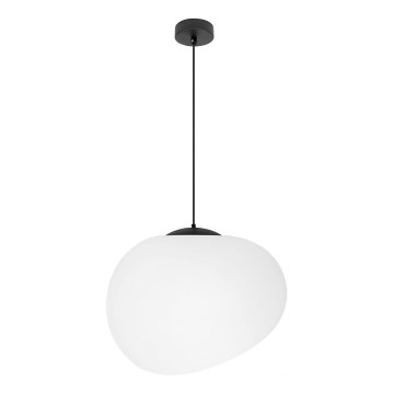 Ljuskrona med textilsladd STONES 1xE27/40W/230V diameter 30 cm