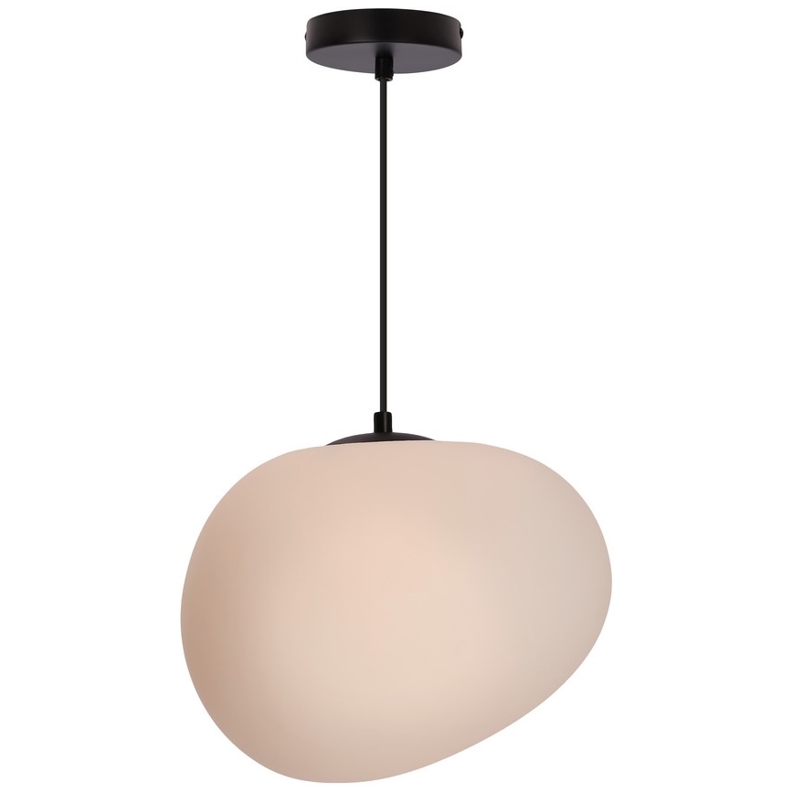 Ljuskrona med textilsladd STONES 1xE27/40W/230V diameter 30 cm