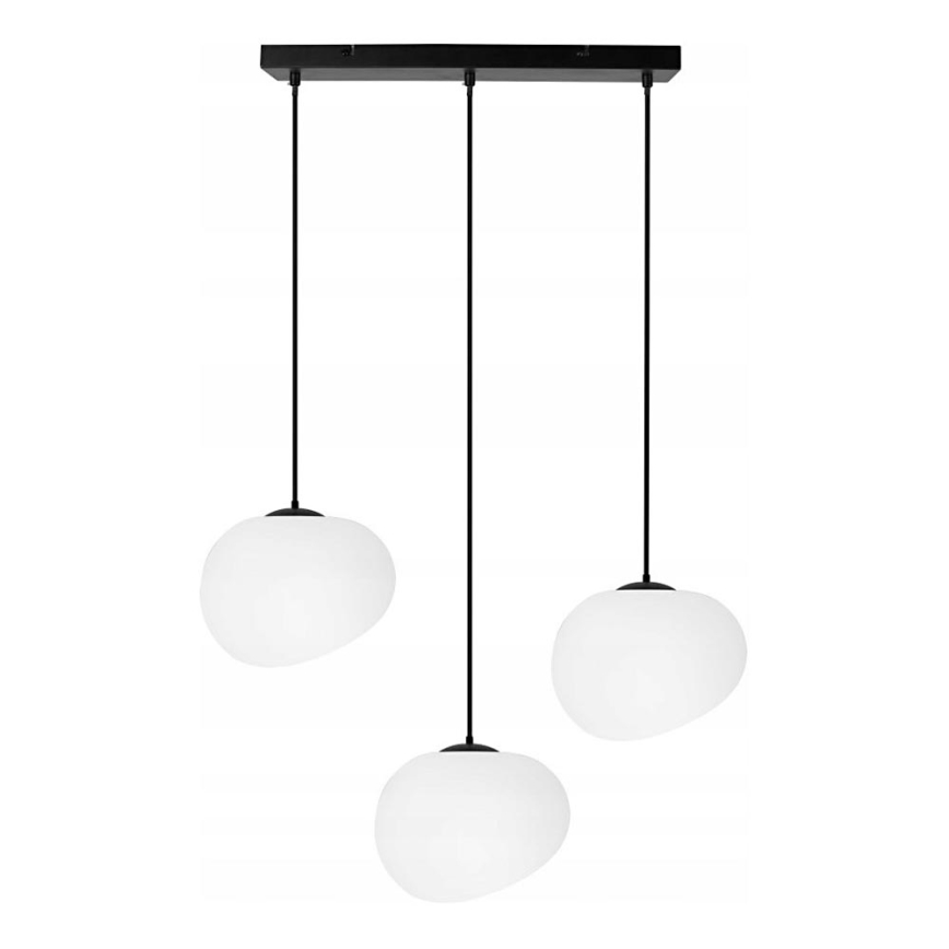 Ljuskrona med textilsladd STONES 3xE27/40W/230V