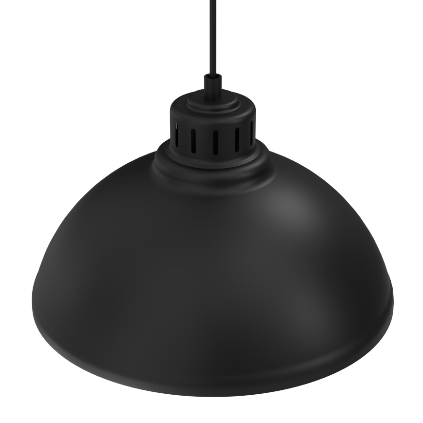 Ljuskrona med textilsladd SVEN 1xE27/15W/230V svart/gyllene