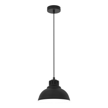 Ljuskrona med textilsladd SVEN 1xE27/15W/230V svart
